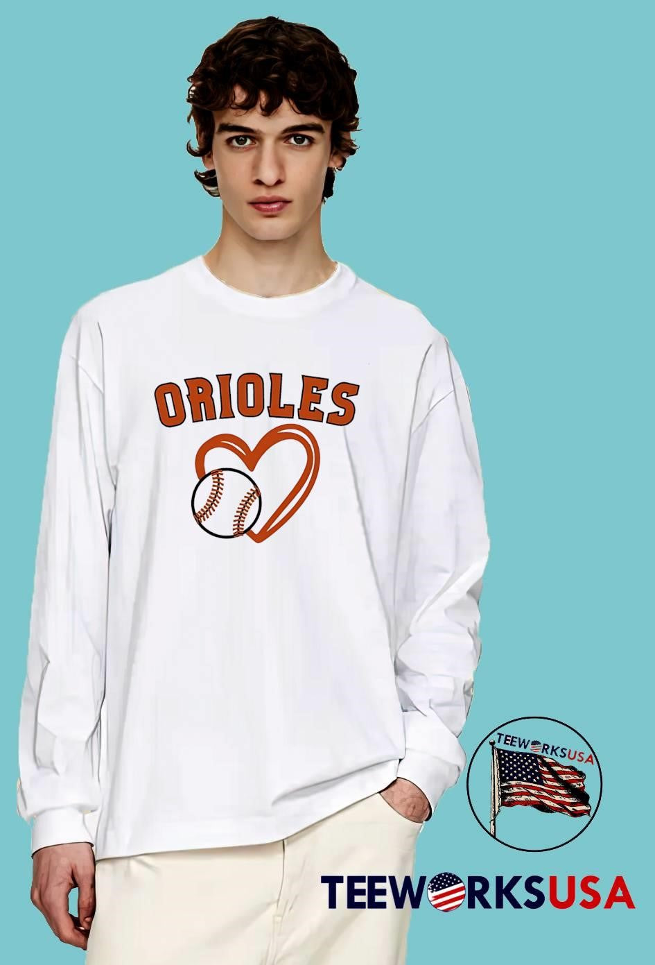 Fan Apparel Love Baseball Orioles T-Shirt