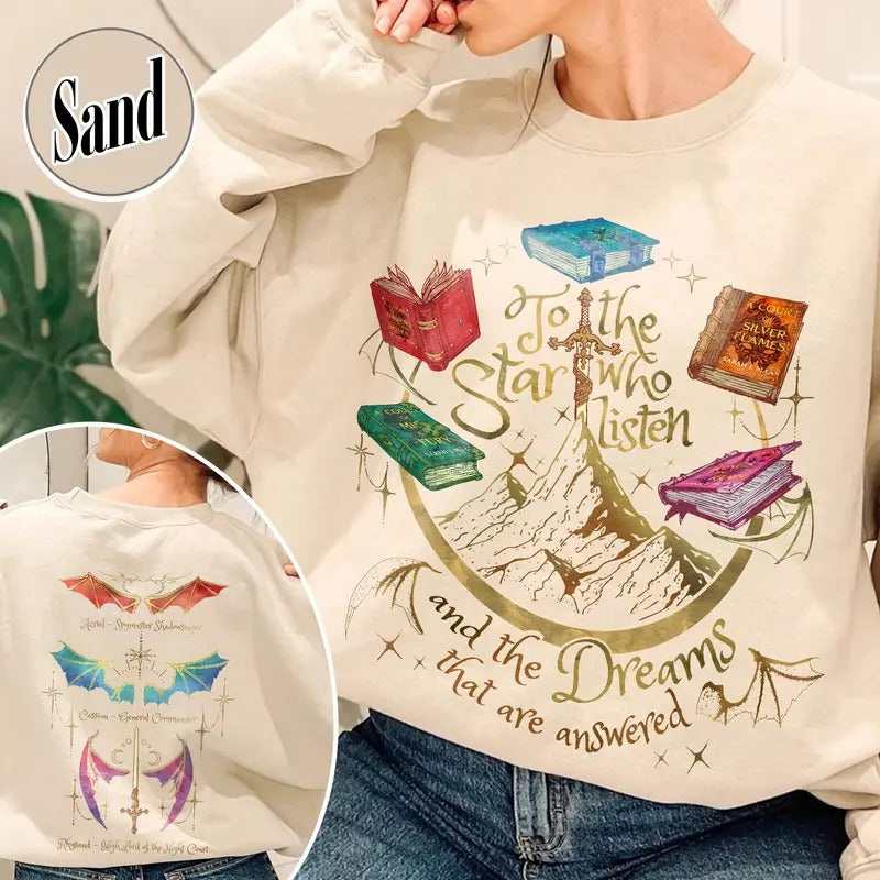 Fan Of ACOTAR Series Two Sided Sweatshirt,Velaris Sweatshirt Acotar Velaris City Of Starlight,Rhysand Sweashirt,The Bat...