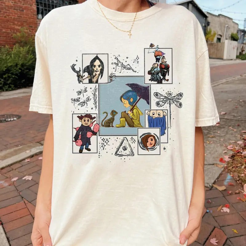 Fantasy Coraline Movie TShirt, other mother Coraline T-Shirt, wybie, other world sweatshirt, Best For Coraline Movie,...