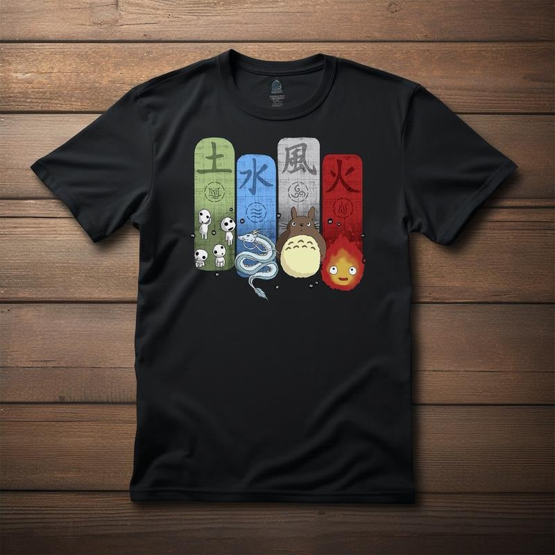 Fantasy Forest Elements T-shirt, Japan Anime Movie Fan Shirt, Anime T-shirt Hoodie, Sweatshirt | HypeDripTees.com