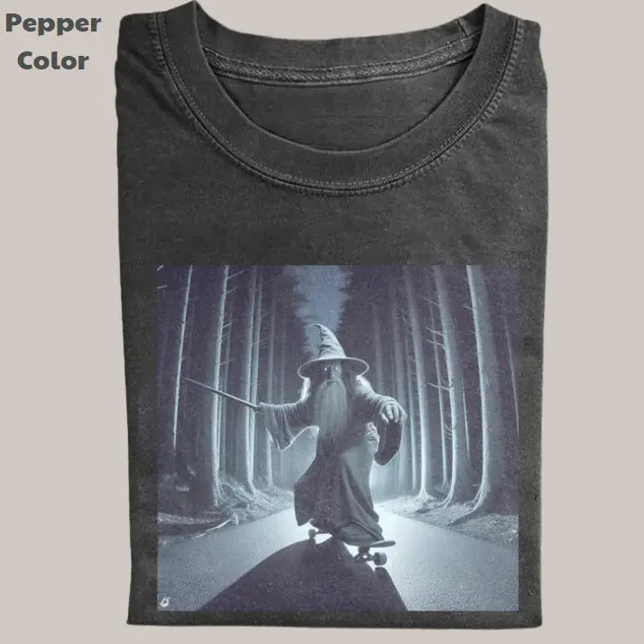 Fantasy Movie LotR Vintage Tee, Galdalf Skateboarding T-Shirt, Movie Graphic Tee, Unisex Meme Cringe Funny Dumb Shirts,...