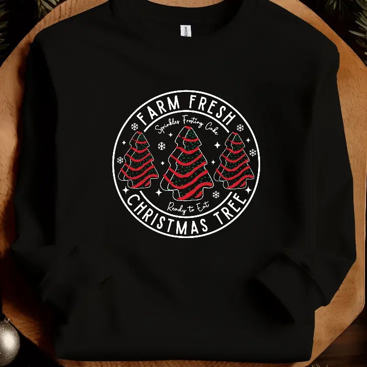 Farm Fresh Christmas Tree Cake Sweatshirt T-Shirts, Hoodie | HypeDripTees.com