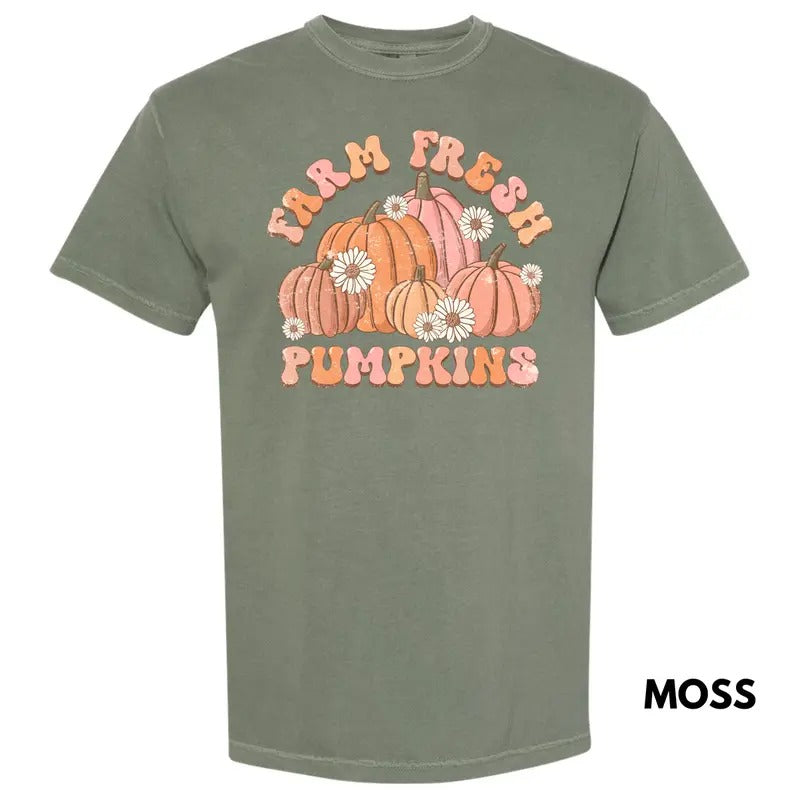 Farm Fresh Pumpkins Comfort Colors T-Shirt 'NLB' Hoodie, Sweatshirt | HypeDripTees.com