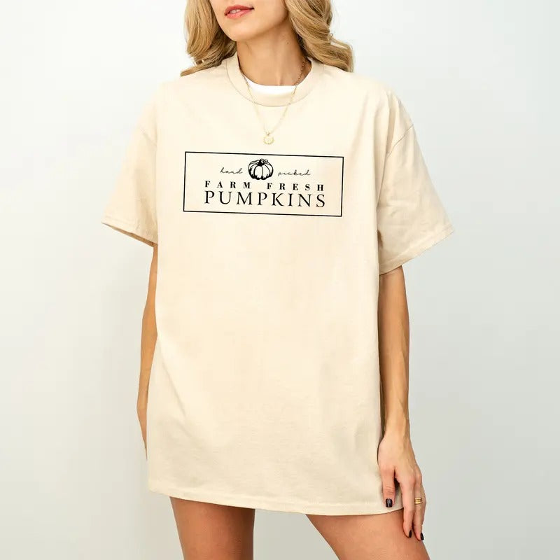 Farm Fresh PumpkinsT-Shirt, Fall sweatshirt, FLORAL pumpkin sweatshirt, Fall Crewneck Unisex Hoodie | HypeDripTees.com