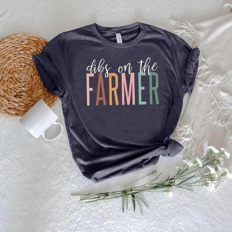 Farmer T-Shirt, Dibs On The Farmer T-Shirt, Love Farmers T-Shirt, Gift For Farmer, Farming Gift, Funny Quotes Tee, Funny...