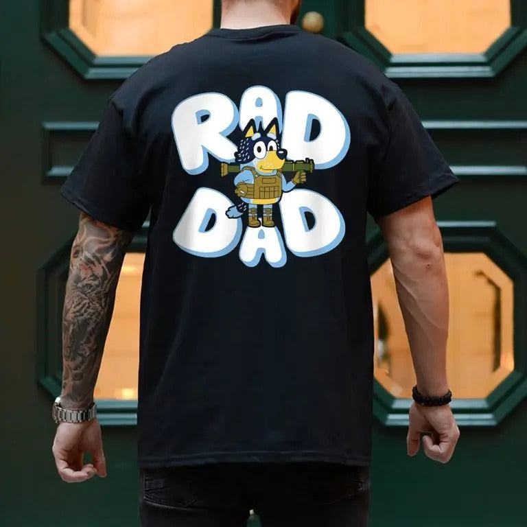 Father Day Bluey Rad Dad And Bandit Family T Shirt Hoodie, Sweatshirt | HypeDripTees.com