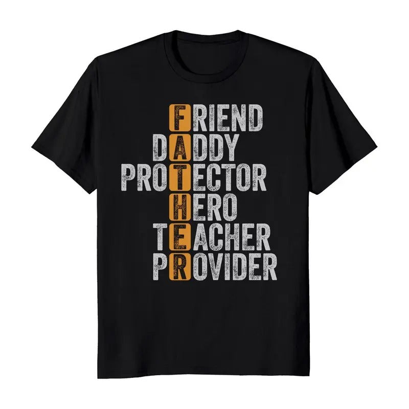 Father's Day Friend Daddy Protector Hero Teacher Provider Men's T-Shirt Casual Classic Hoodie, Sweatshirt | HypeDripTees.com