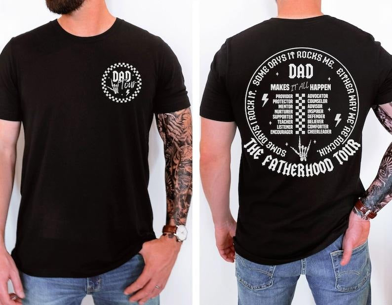 Fatherhood Tour, Sometimes I Rock It Sometimes It Rocks Me Shirt, Dad Life Shirt, Fathers Day Gift, Funny Fatherhood...