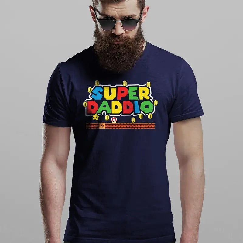 Fathers Day T Shirt Super Daddio Gamer Dad Fun Gift Novelty T-shirts  sweater and hoodie Sweatshirt | HypeDripTees.com