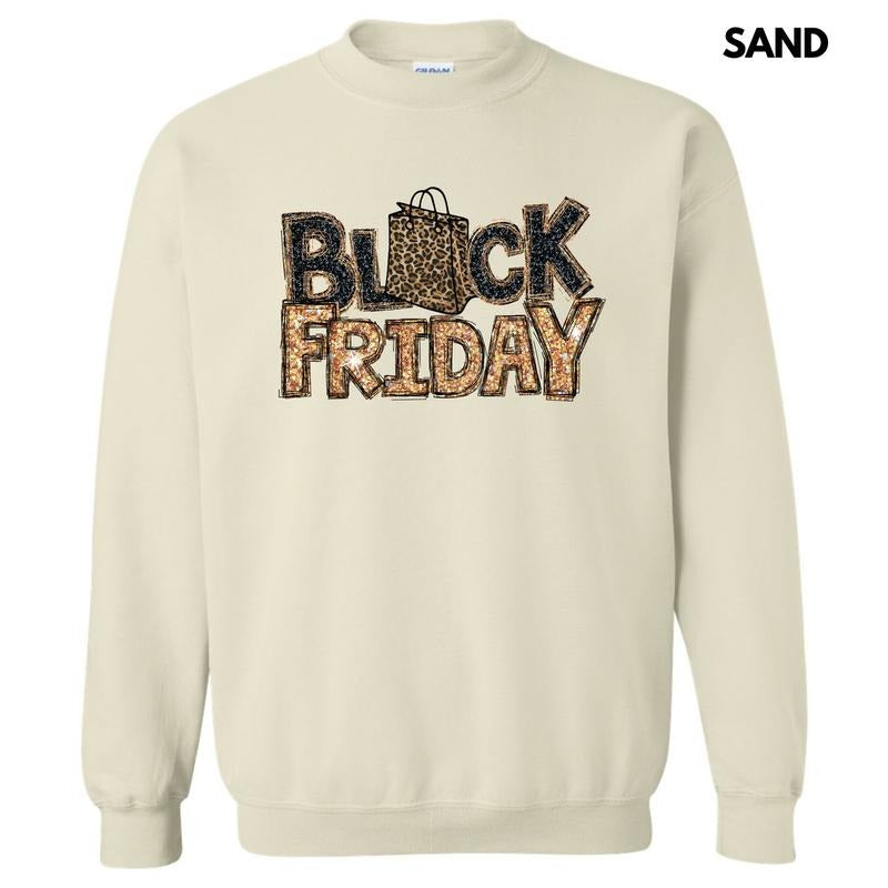 Faux Glitter Black Friday Sweatshirt 'NLB' T-Shirts, Hoodie | HypeDripTees.com