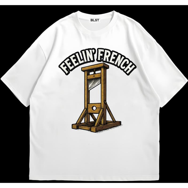 Feelin French T-Shirt Premium Comfort Comfy Cotton Streetwear Graphic Retro 90s Vintage Hoodie, Sweatshirt | HypeDripTees.com
