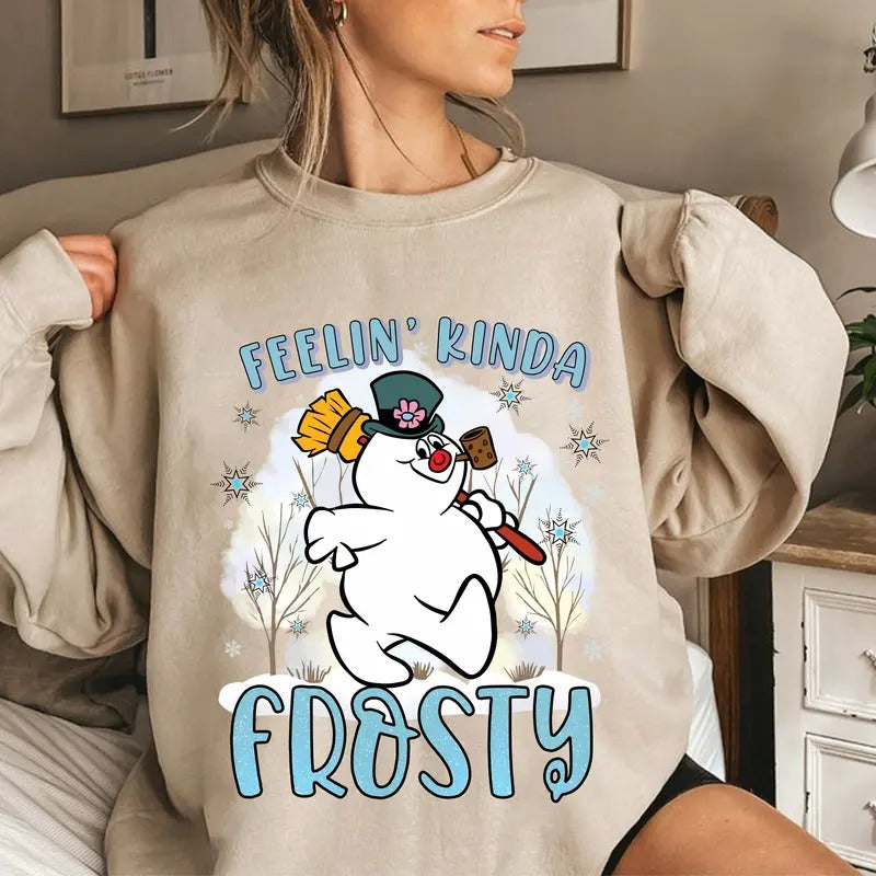 Feelin Kinda Shirt, Frosty Snowman Christmas Sweatshirt, 90s Cartoon Movie Shirt, Frosty Lovers Shirt, Christmas Gift For...