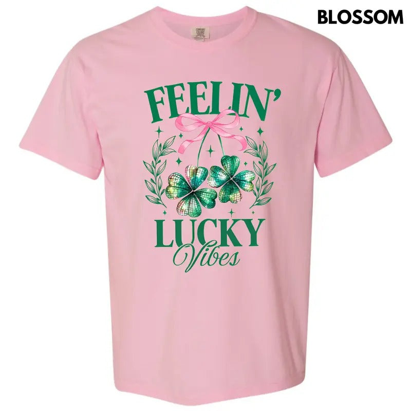 Feelin Lucky Vibes Comfort Colors T-Shirt 'NLB' Hoodie, Sweatshirt | HypeDripTees.com