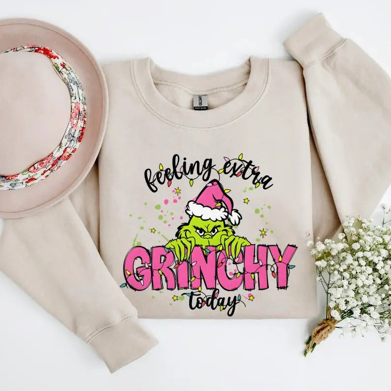 Feeling Extra Grin Today Christmas Shirt, Funny Green Shirt, Matching Shirt,   Christmas Gift, Family Christmas Shirt,...