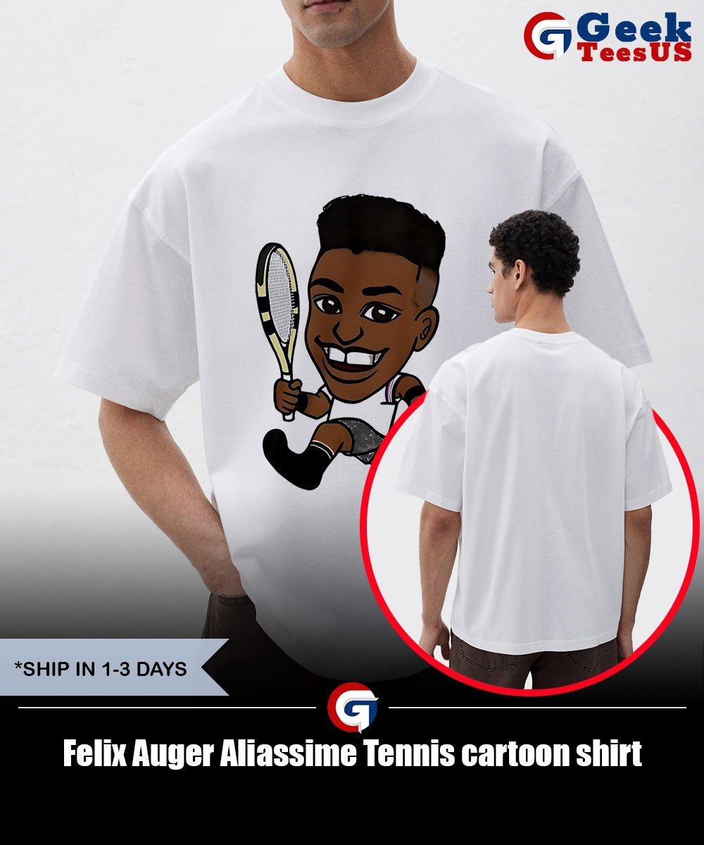 Felix Auger Aliassime Tennis cartoon shirt