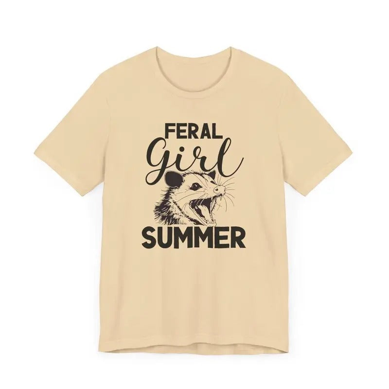 Feral Girl Summer Opossum Shirt, Funny Meme Opossum T Shirt, Feral Shirt, Cowgirl Shirt, Western Shirt, Rodeo Shirt,...
