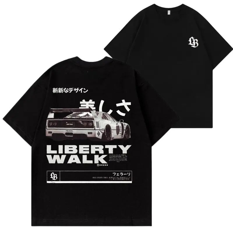 Ferrariii F40 Liberty Walk Retro T-shirt, Hoodie, Sweater, Car Enthusiast Shirt, Car Clothing, 90's Car, Unisex, Vintage...