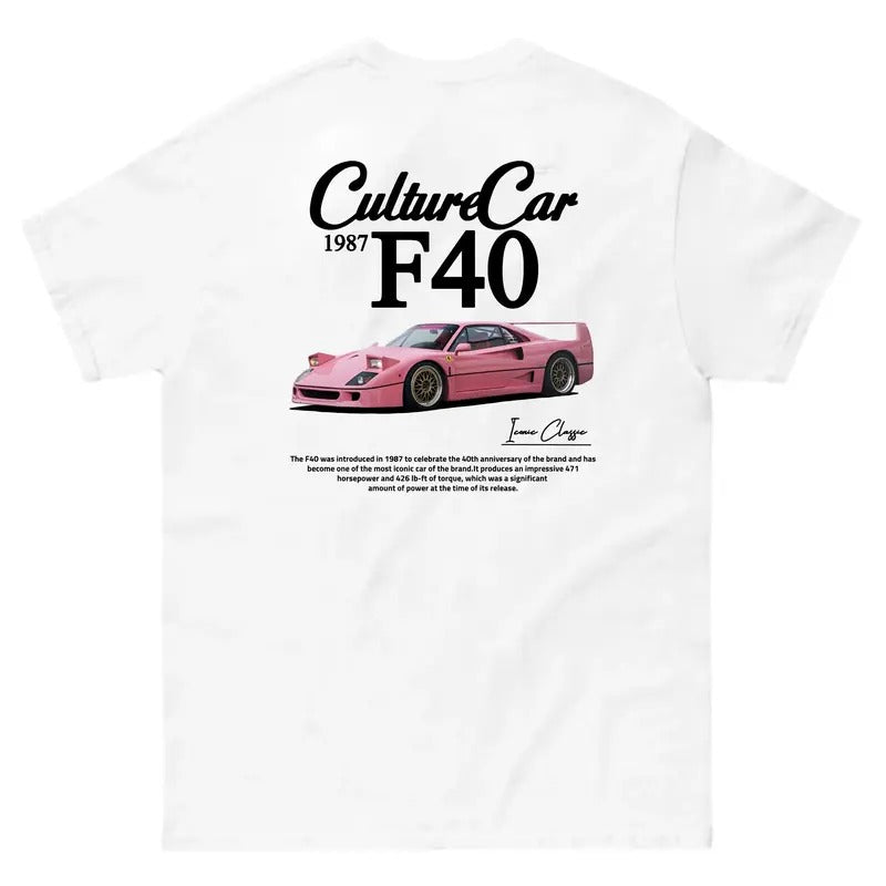 Ferrariii F40 rose t-shirt, Car Enthusiast Shirt, Car Clothing Hoodie, Sweatshirt | HypeDripTees.com