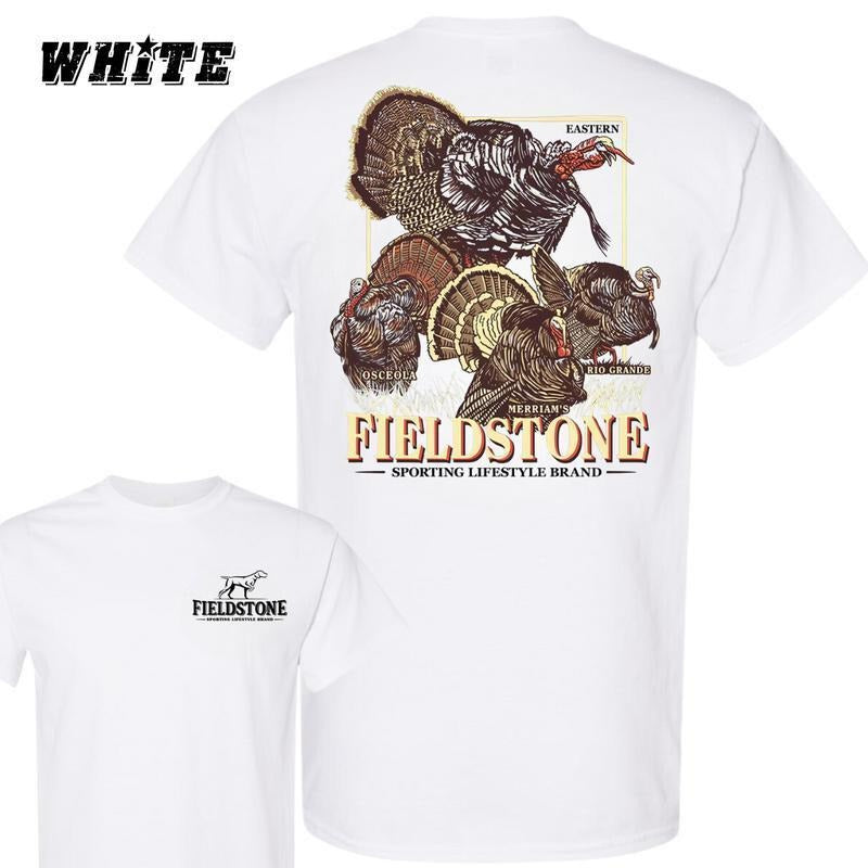 Fieldstone Wild Turkey Hunting Shirt, Graphic Tee, Premium Outdoor Apparel, Comfortable Casual Wear, Unisex Menswear...
