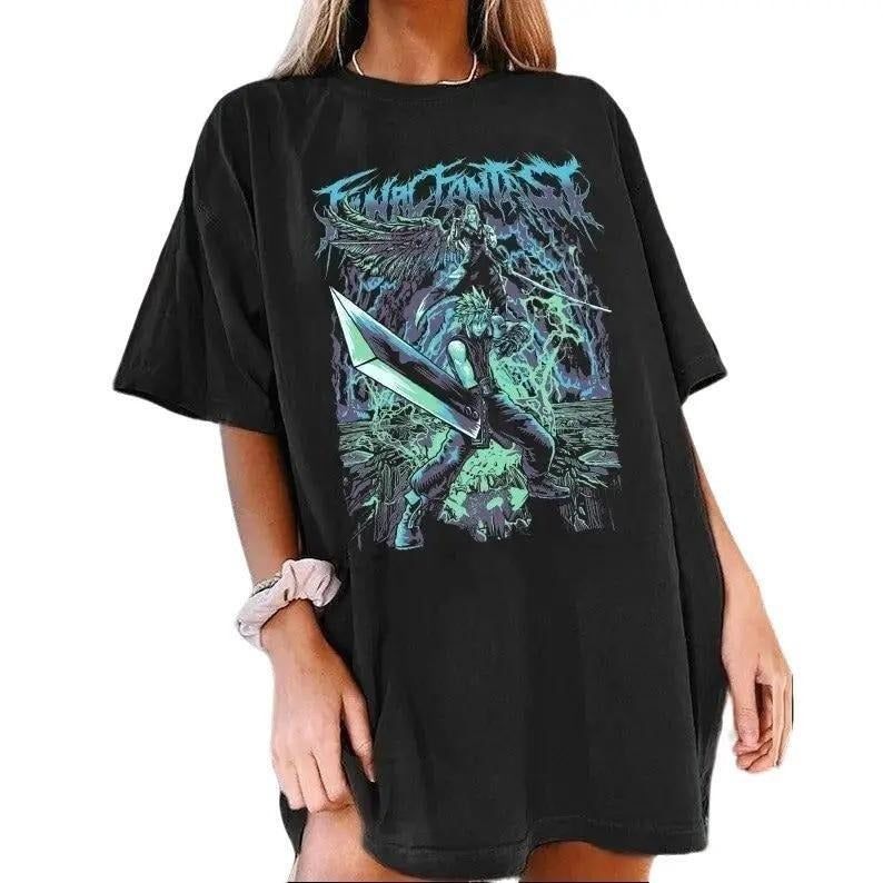 Final Fantasy Aesthetic Graphic Shirt, Y2K style, Anime Manga Shirt Hoodie, Sweatshirt | HypeDripTees.com