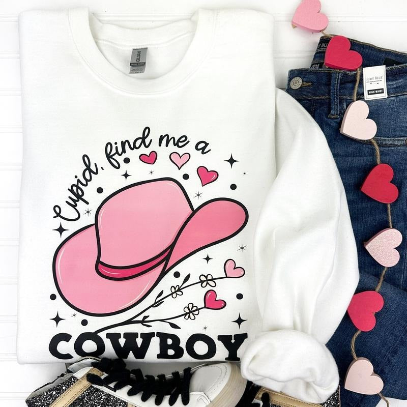 Find Me A Cowboy Gildan Sweatshirt T-Shirts, Hoodie | HypeDripTees.com