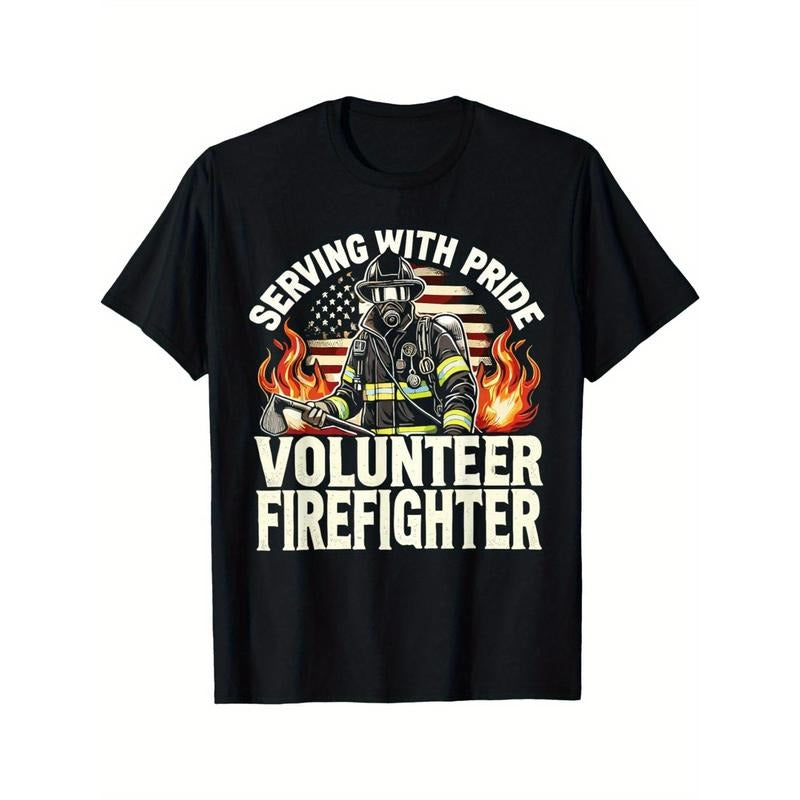 Fire Department Serving With Pride Volunteer Firefighter T-Shirt Made in USA Hoodie, Sweatshirt | HypeDripTees.com