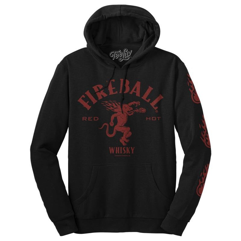 Fireball Whisky Dragon Hooded Sweatshirt - Black T-Shirts, Hoodie | HypeDripTees.com