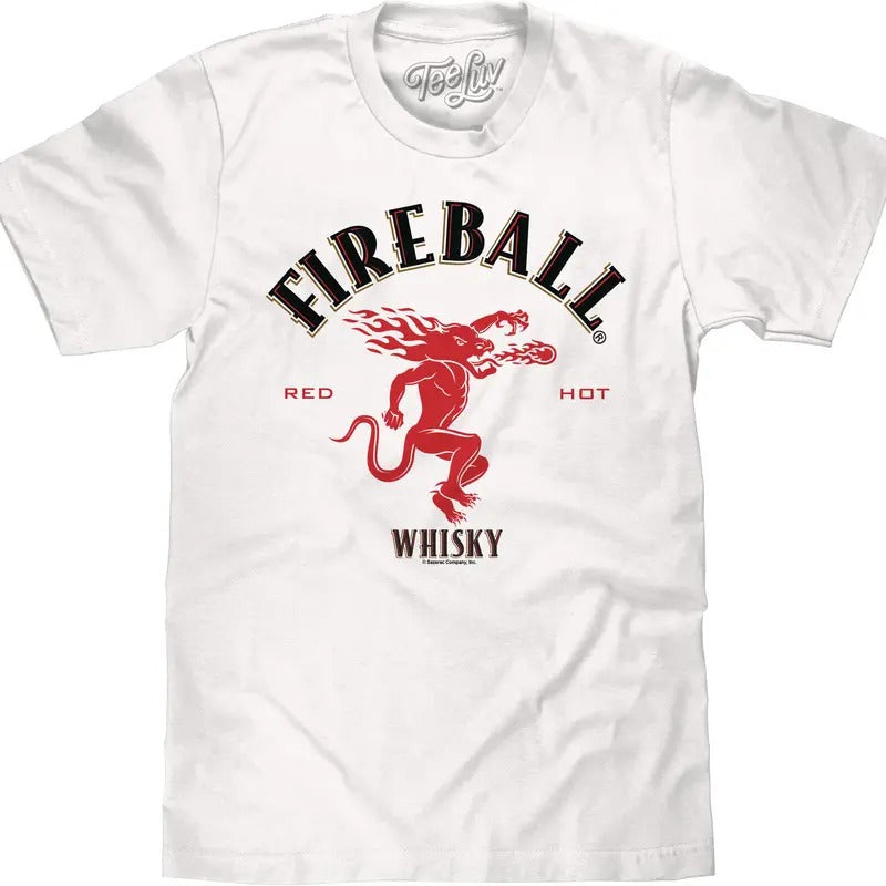 Fireball Whisky Dragon Logo T-Shirt - White Hoodie, Sweatshirt | HypeDripTees.com