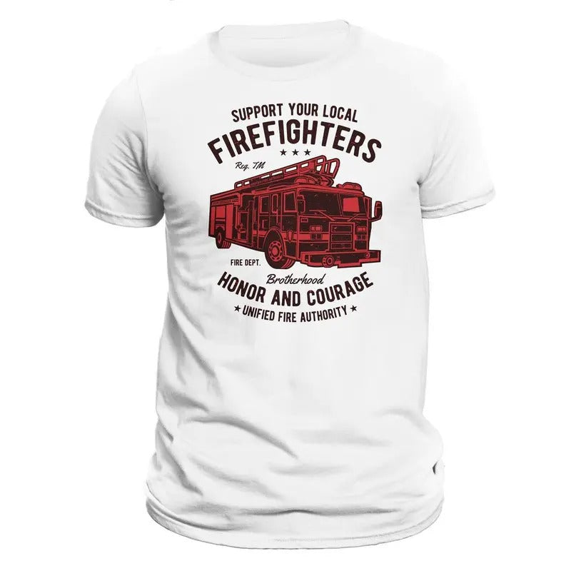 Firefighter Fire Department Fire Truck Men's T-Shirt Hoodie, Sweatshirt | HypeDripTees.com