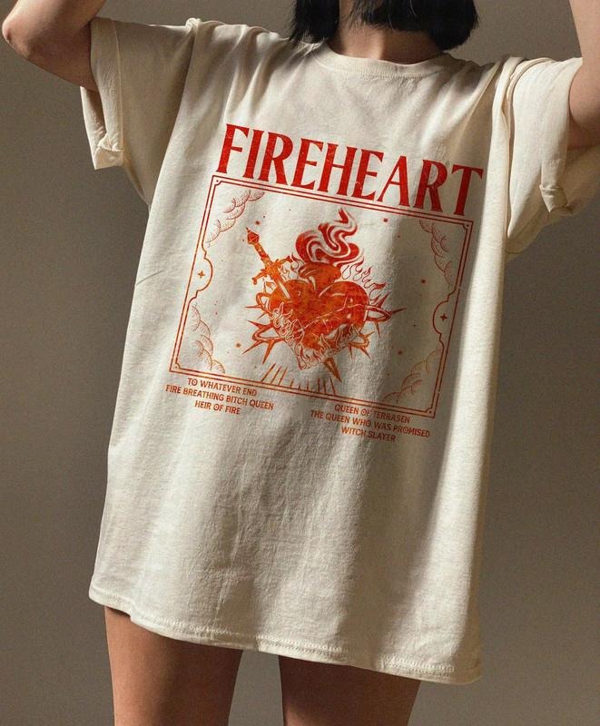 Fireheart Comfort Colors Shirt, Vintage Aelin Galathynius Shirt, To Whatever End Tshirt, Throne Of Glass Merch, Bookish...