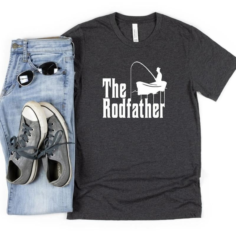 Fishing Parody Shirt, Fishing Dad Shirt, The Rodfather Shirt, Funny Fisherman Tee, Fathers Day Gift, Fishing Lover...