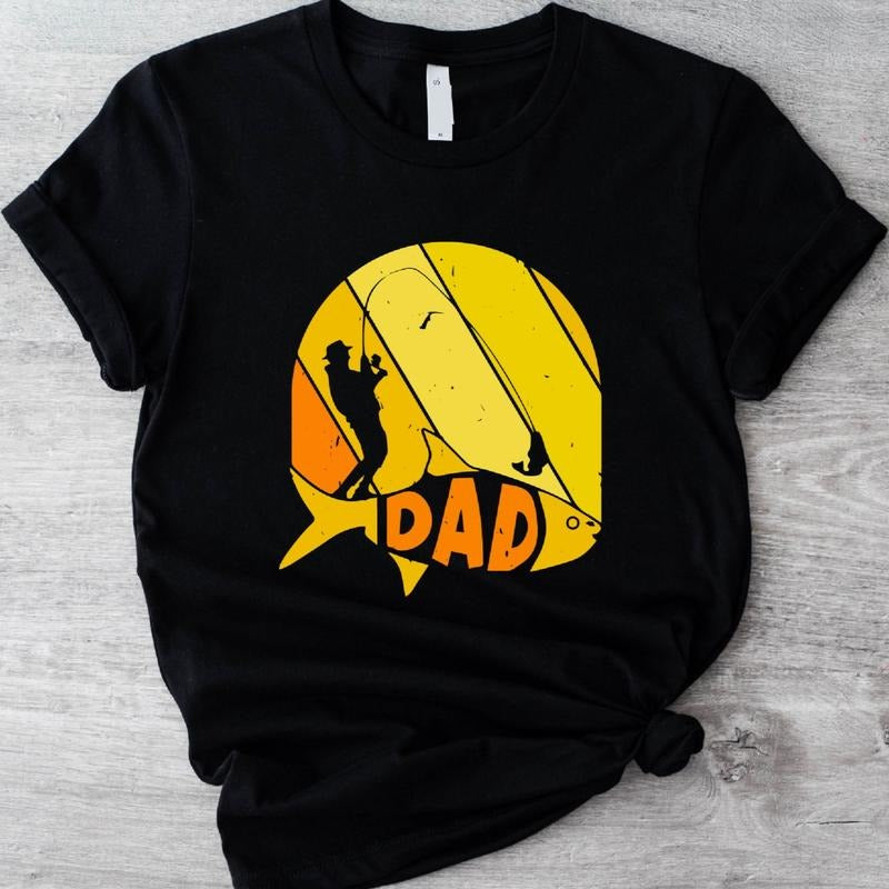 Fishing T-Shirt, Dad Shirt, Fish Lover Father Gift Tee, Husband Birthday Gift Tee, Father's Day Shirt. Hoodie, Sweatshirt