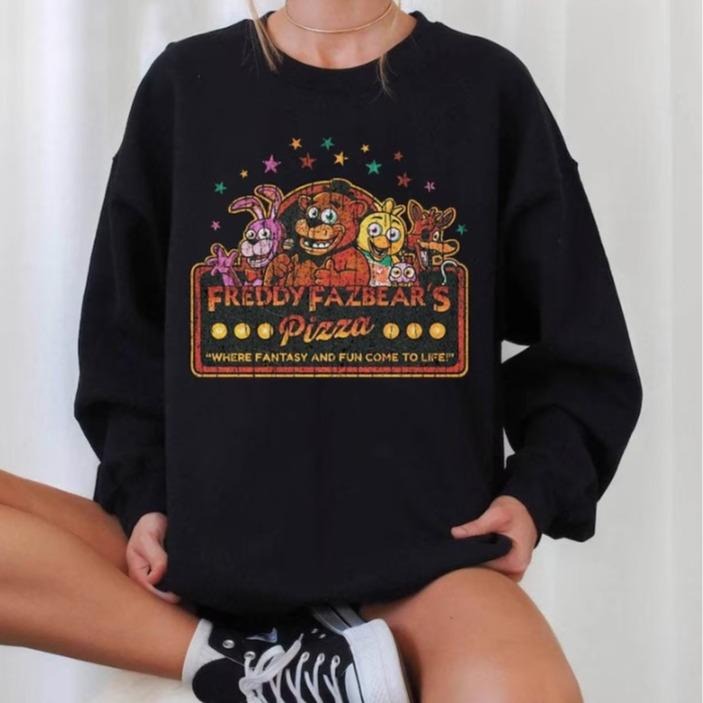 Five Nights At Freddy's Halloween Sweatshirt Spooky Game Fan Graphic Pullover casual hoodie T-Shirts | HypeDripTees.com