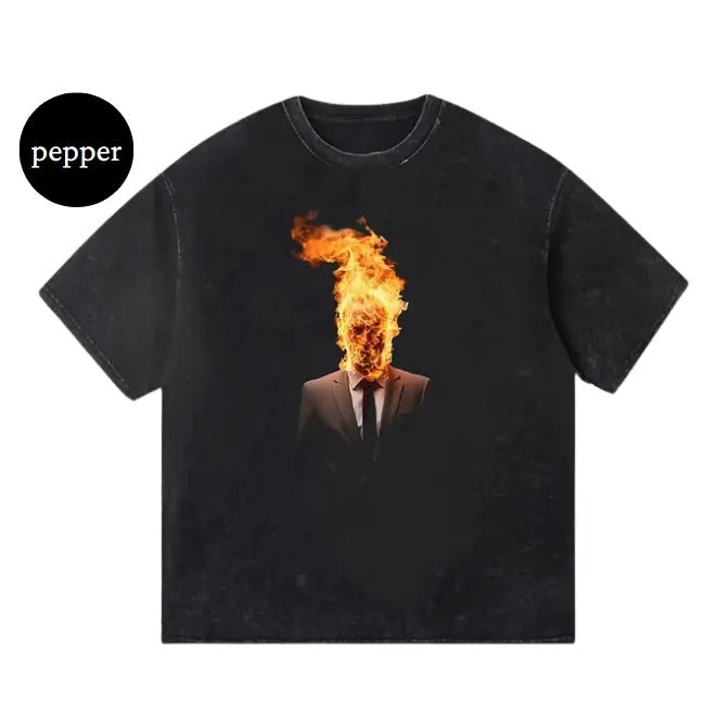 Flaming Mummy Graphic Print Acid Washed T-Shirt, Sweatshirt, Hoodie Size S- 3XL,Gift For Women Top Womenswear Underwear...