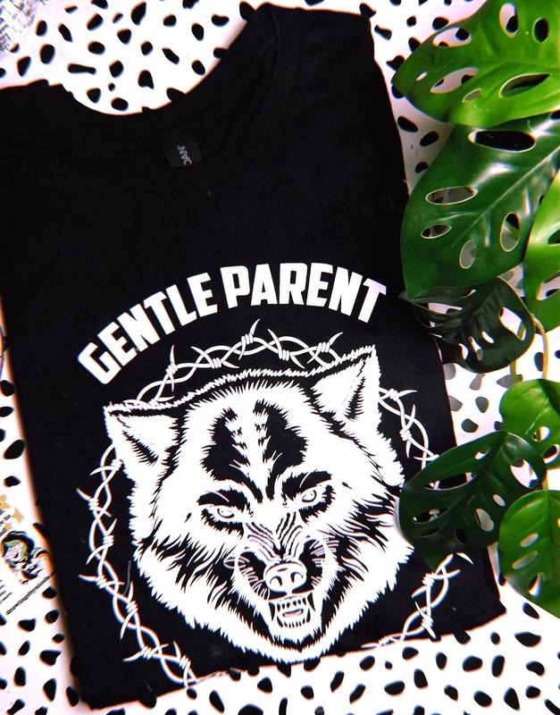 Flash Sale Gentle Parent, Fierce Protector Wolf Black Unisex Shirt Hoodie, Sweatshirt | HypeDripTees.com