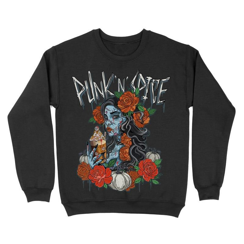 Fleece Crewneck Sweatshirt - PUNK 'N' SPICE Graphic T-Shirts, Hoodie | HypeDripTees.com