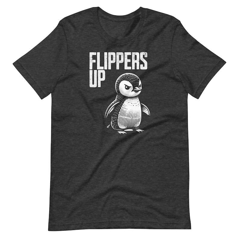 Flippers Up Penguin Resistance T-Shirt Hoodie, Sweatshirt | HypeDripTees.com
