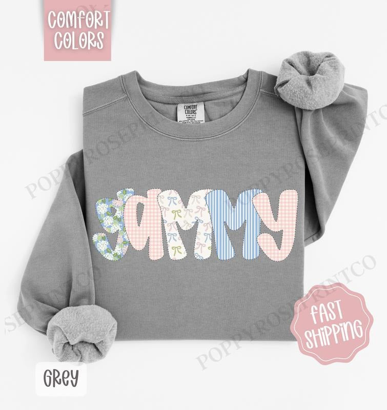 Floral Gammy Comfort Colors Sweatshirt, Cute Spring Grandma Sweater, Coquette Gammy Crewneck T-Shirts, Hoodie