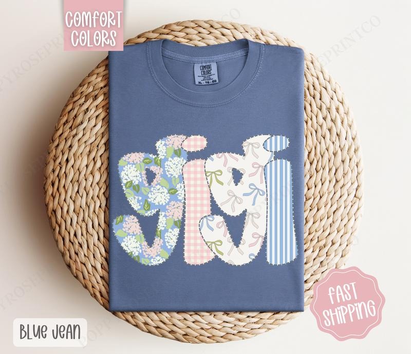 Floral Gigi Comfort Colors Shirt, Cute Spring Grandma Tshirt, Coquette Gigi Tee Hoodie, Sweatshirt | HypeDripTees.com