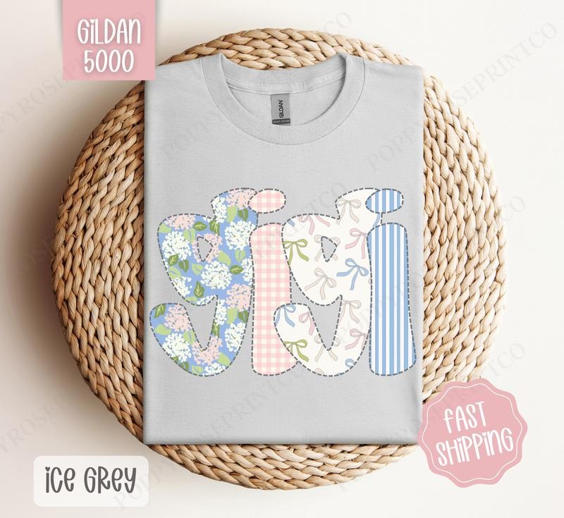 Floral Gigi Gildan Shirt, Cute Spring Grandma Tshirt, Coquette Gigi Tee Hoodie, Sweatshirt | HypeDripTees.com
