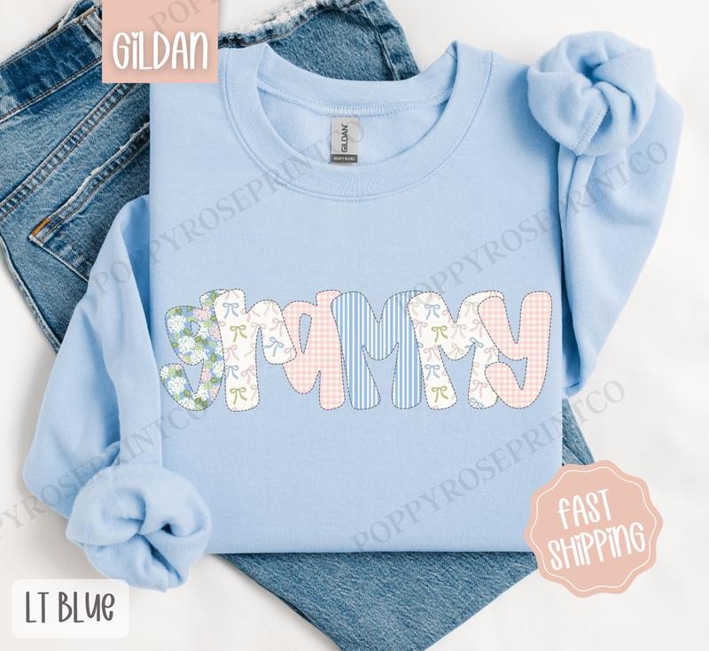 Floral Grammy Sweatshirt, Cute Spring Grandma Sweater, Coquette Grammy Crewneck T-Shirts, Hoodie | HypeDripTees.com
