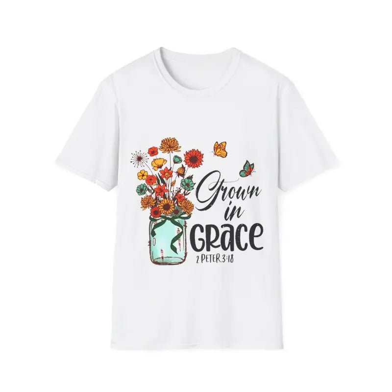 Floral Grow In Grace Succulent Plant Christian Religious T-Shirt Hoodie, Sweatshirt | HypeDripTees.com