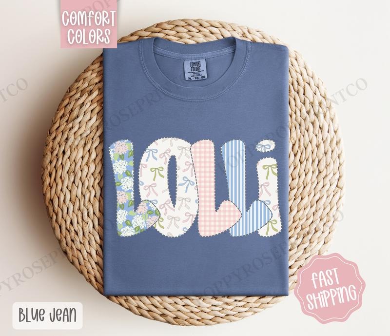Floral Lolli  Comfort Colors Shirt, Cute Spring Grandma Tshirt, Coquette Lolli Tee Hoodie, Sweatshirt | HypeDripTees.com