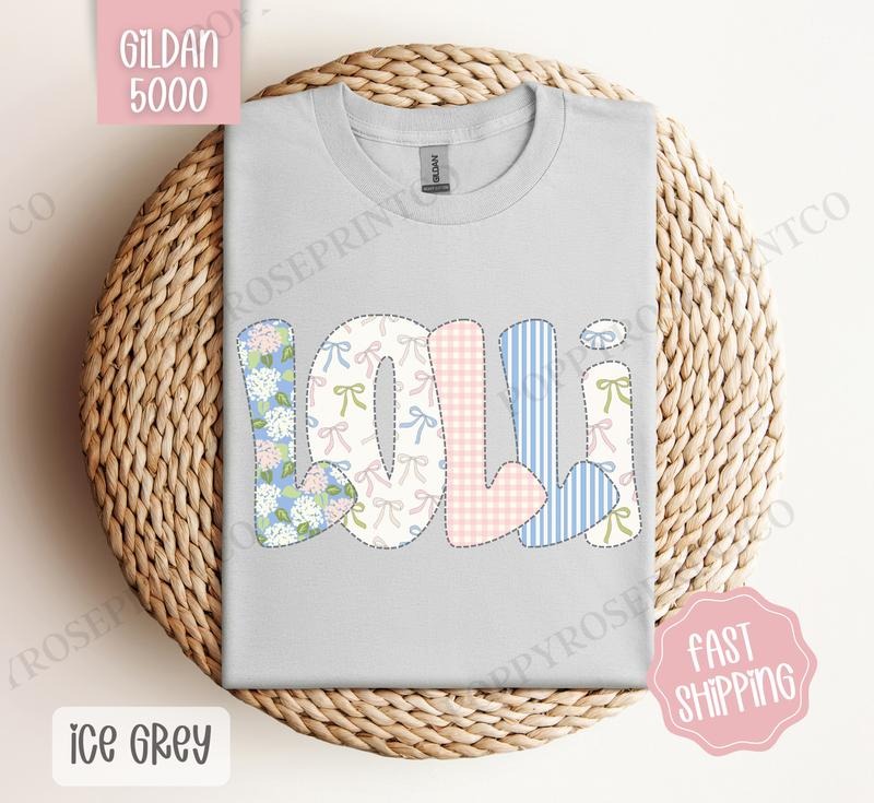 Floral Lolli Gildan Shirt, Cute Spring Grandma Tshirt, Coquette Lolli Tee Hoodie, Sweatshirt | HypeDripTees.com