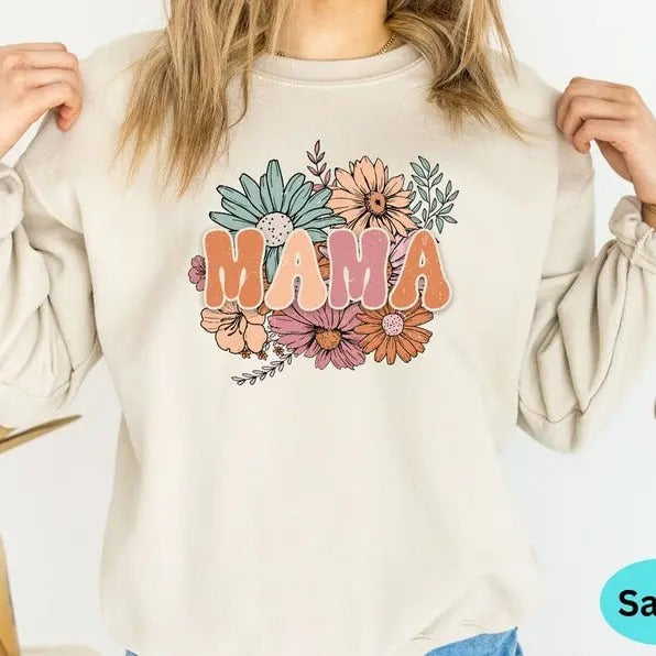 Floral Mama Mama Mama Shirts Shirt New Mom Wildflower Mama Shirt Mama T-Shirts, Hoodie, Sweatshirt