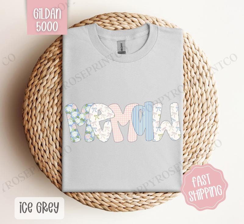 Floral Memaw Gildan Shirt, Cute Spring Grandma Tshirt, Coquette Memaw Tee Hoodie, Sweatshirt | HypeDripTees.com