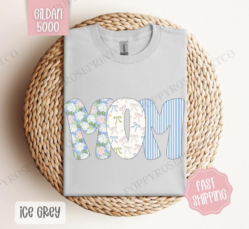 Floral Mom Gildan Shirt Cute Mama Coquette Mom T-Shirts, Hoodie, Sweatshirt