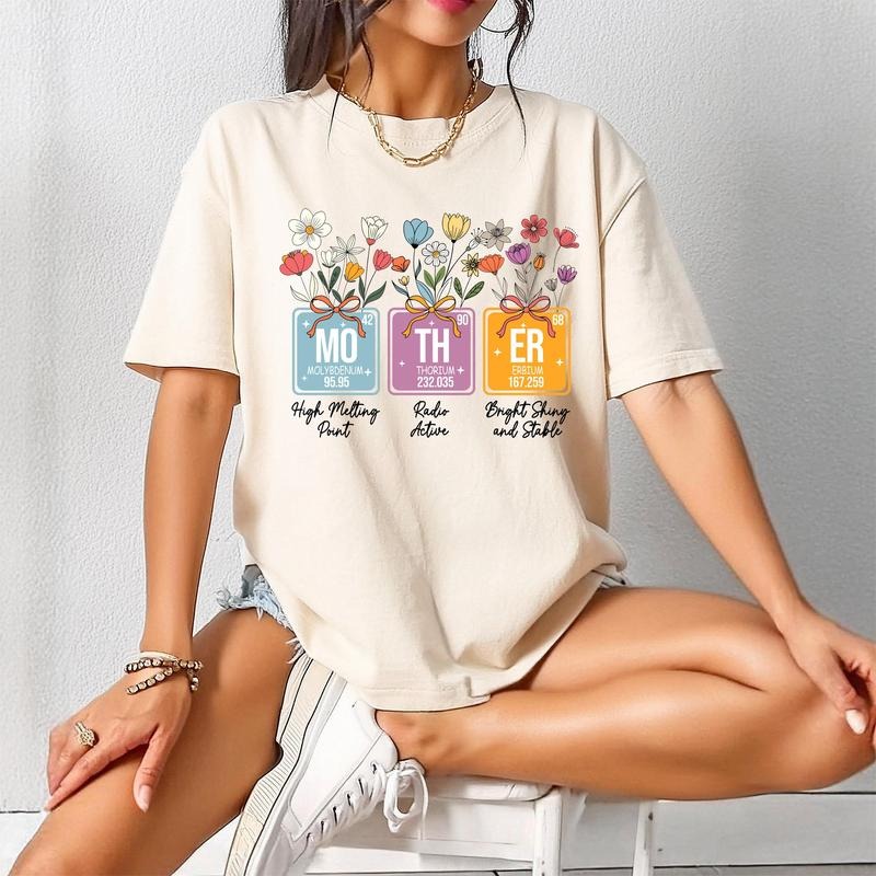 Floral Mother T-shirt, Mother's Day Shirt, Mother Elements Sweatshirt, Inspirational Mama Crewneck, Mo Th Er Elements Tee...