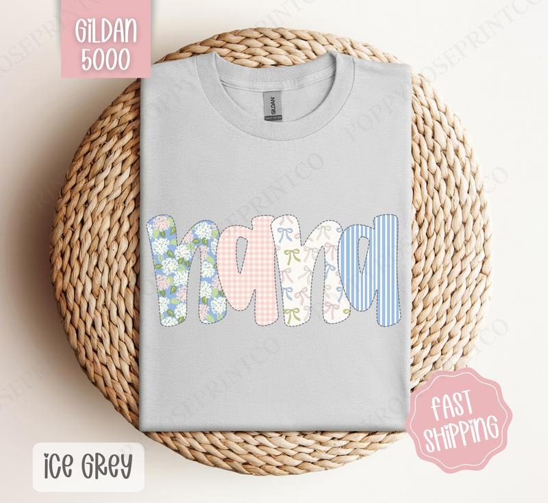 Floral Nana Gildan Shirt Cute Spring Grandma Coquette Nana T-Shirts, Hoodie, Sweatshirt