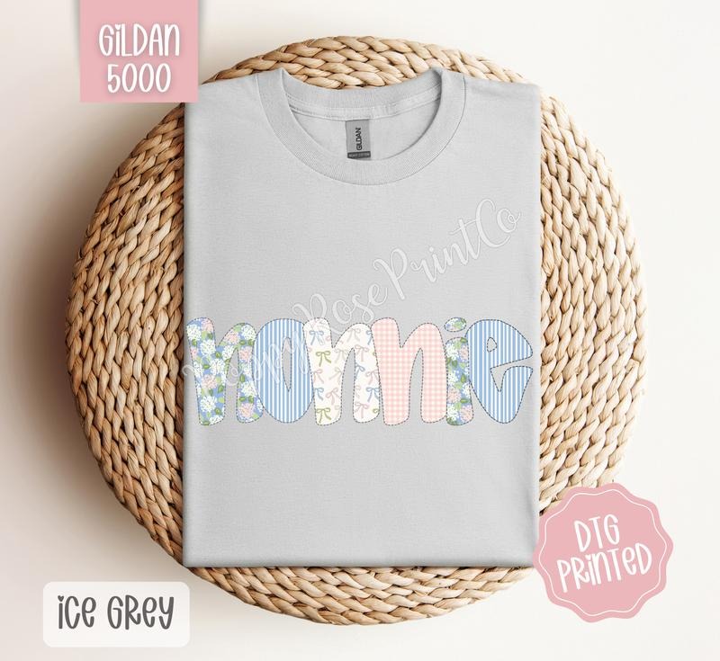 Floral Nonnie Gildan Shirt, Cute Grandma Tshirt, Coquette Tee Hoodie, Sweatshirt | HypeDripTees.com